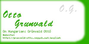 otto grunvald business card
