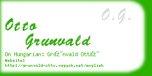 otto grunvald business card